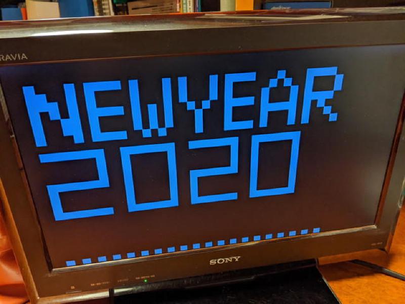 Featured image of post COSMACとTVディスプレイ回路で2020年の書き初めをしてみた