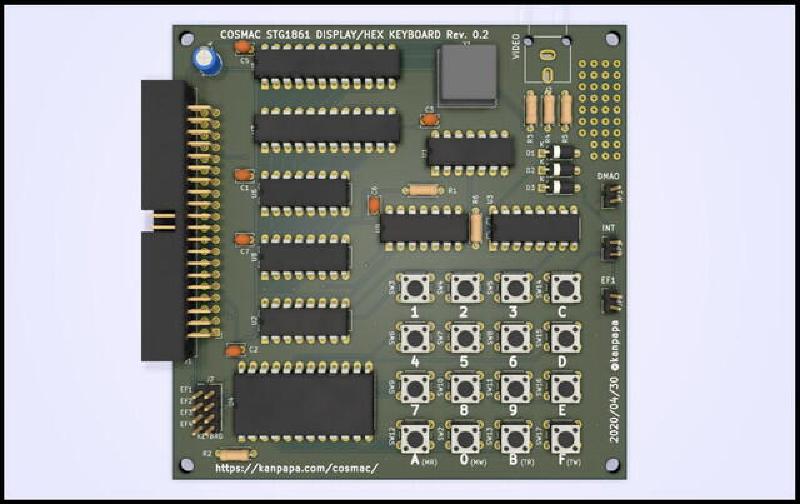 Featured image of post COSMAC STG1861 DISPLAY/HEX KEYBOARD Rev. 0.2の基板を発注しました
