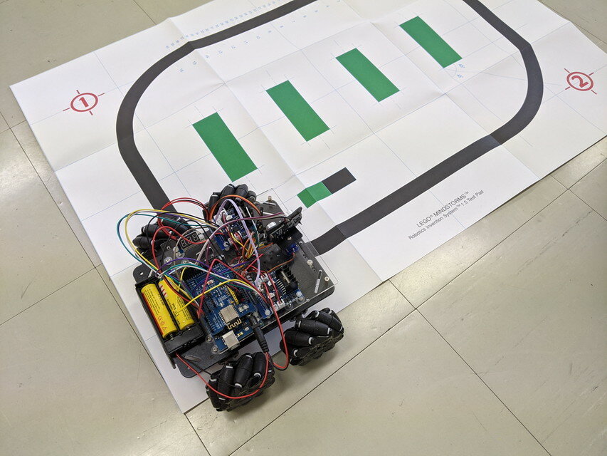 Featured image of post メカナムロボットでライントレーサを作りました。（おおたfab 第38回 素人でもロボットをつくりたい）