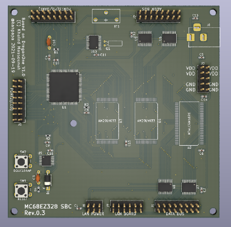 Featured image of post MC68EZ328 SBC Rev.0.3基板を発注しました
