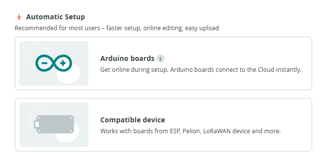 Compatible deviceを選択