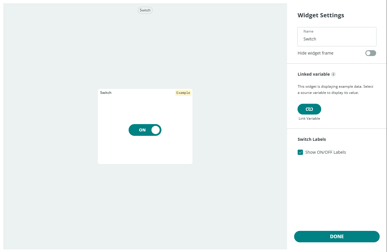 Switchが選択された