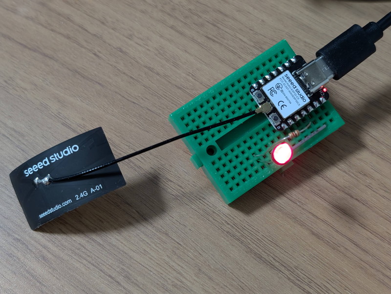 LEDが点灯した状態