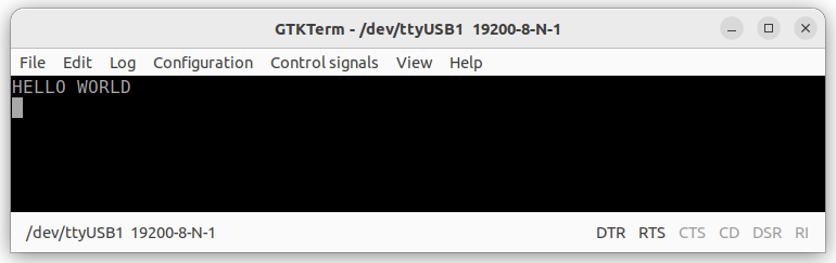 シリアルドライバの送信テスト