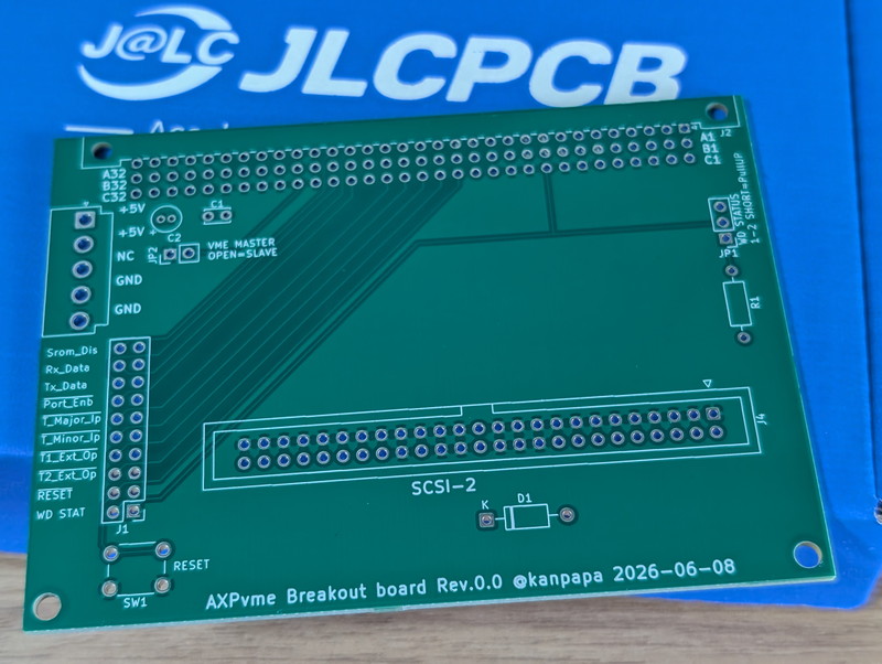 JLCPCBから到着したDIY AXPvme Breakout board