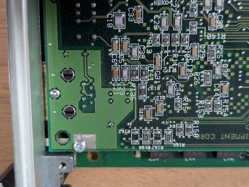 PCI LANカードのコネクタはんだ面