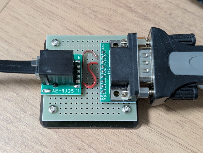 45基板で製作したMMJ-RS232C変換