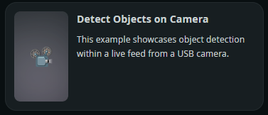 Detect Objects on Camera